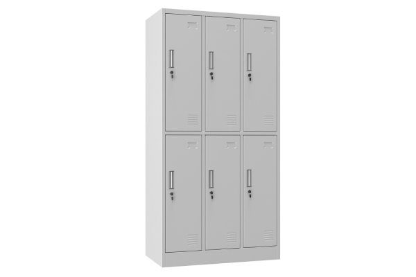 SZAFA BHP 6-KOMOROWA; 90CM; RAL - ZMONTOWANA (na palecie)